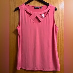 NY & Co Pink sleeveless blouse cut out